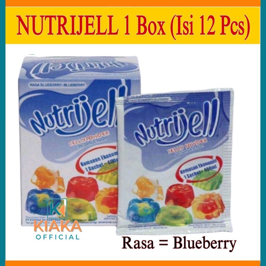 

Nutrijel Jelly Instant 10gr Rasa Blueberry Kemasan Ekonomis 1 Pack / 12 Sachet