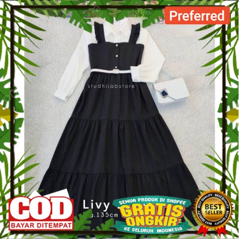 LIVY DRESS | GAMIS REMAJA | GAMIS KEKINIAN// BAJU MUSLIM RAMADHAN 2024