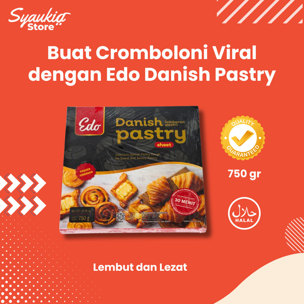 

Edo Danish Pastry 750 Gr Frozen Adonan Pastri Beku Sheet Syaukia Store