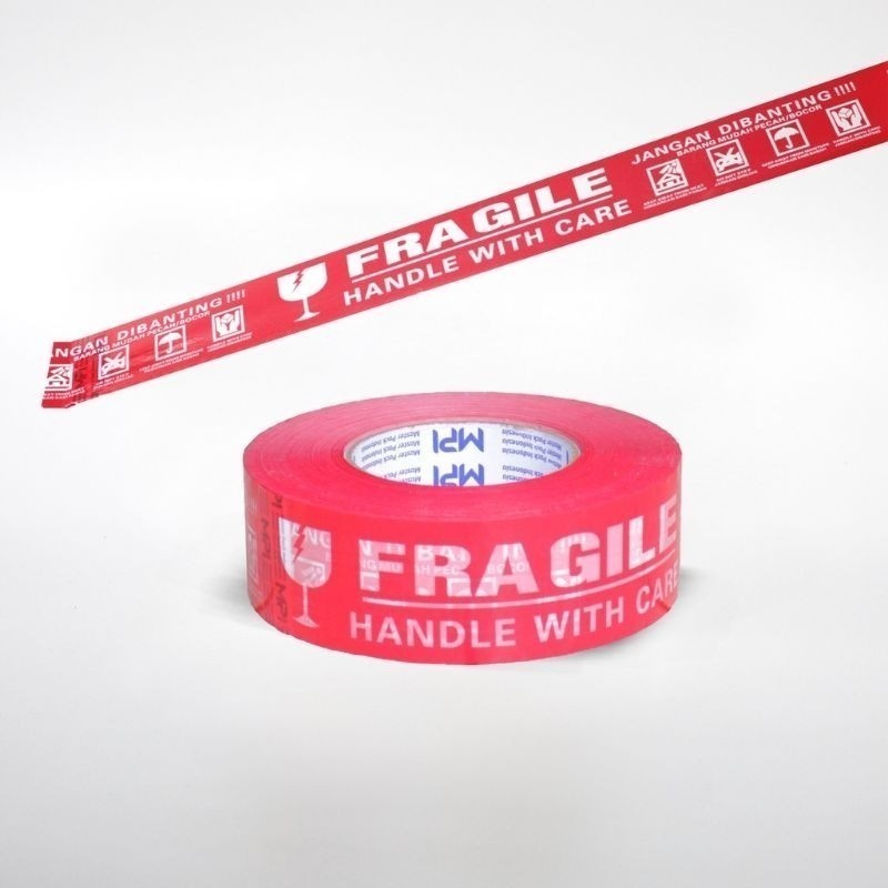 

[RP] [RP] Lakban Fragile Merah Handle With Care 300 yard x 48mm Isolasi Jangan Dibanting MPI