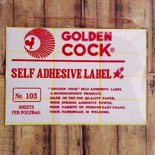 

Label Stiker Undangan No.103 isi 84 Golden Cock