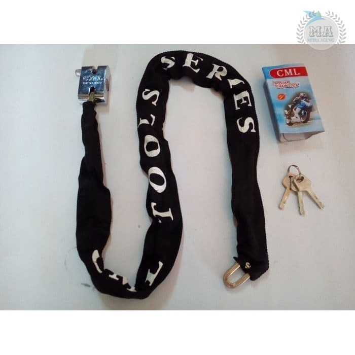 Gembok Rantai Motor Sepeda Anti Maling 100 cm Gembok Rantai Gudang