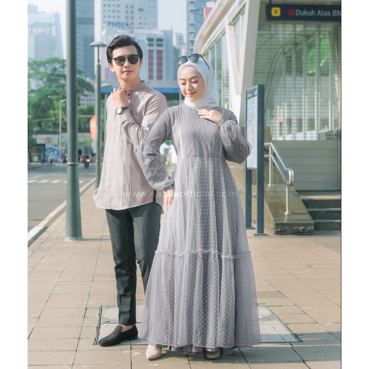 COUPLE SET AMORA - SILVER | Couple Kondangan | Couple Keluarga | Baju Kondangan