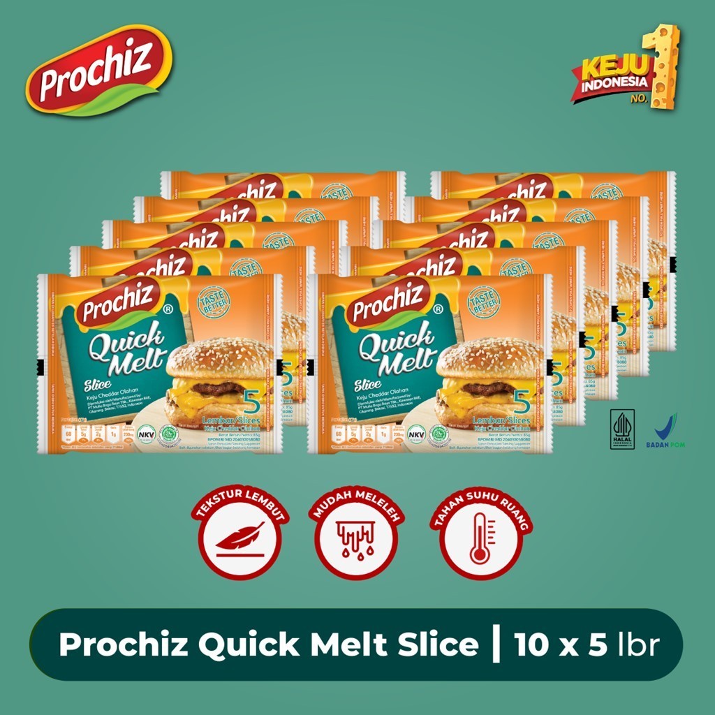 

Keju PROCHIZ Quick Melt Slice 5’s x 10