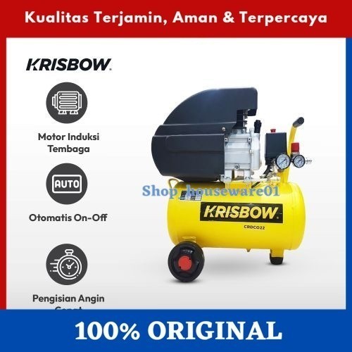 Krisbow Compressor Kompresor Angin 2Hp 24L 8Bar 1Ph Crdc022/Kompresor Angin