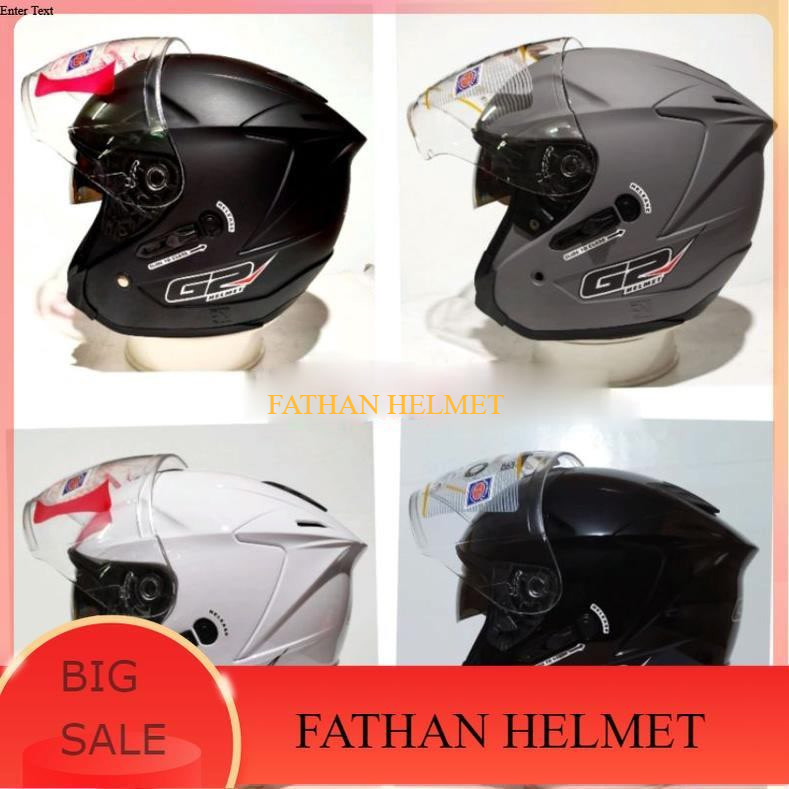HARGA PROMOSI HELM G2 OPTIMAX SOLID DOUBLE VISOR ORIGINAL