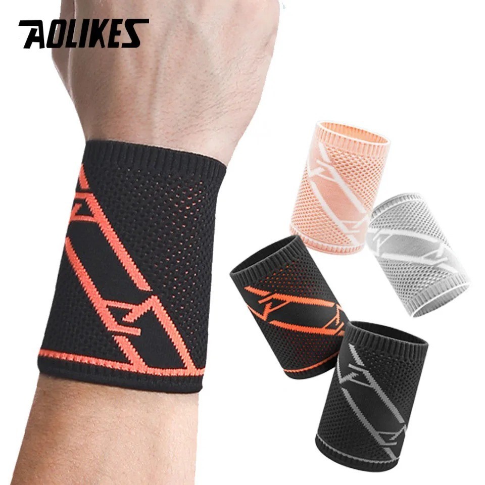 Wristband Aolikes 8002 Aksesoris Olahraga Pelindung Pergelangan Tangan Gelang Olahraga Fitness Gym