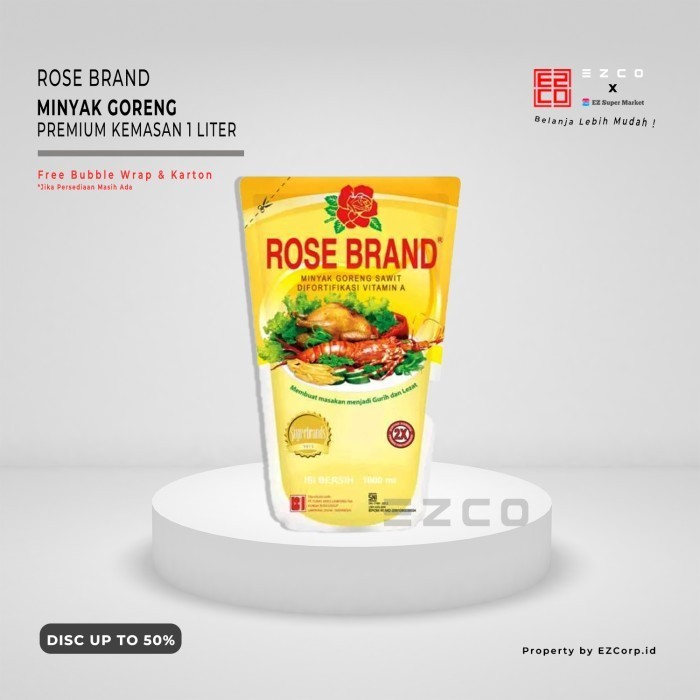 

ROSE BRAND MINYAK GORENG PREMIUM REFILL POUCH KEMASAN 1 LITER