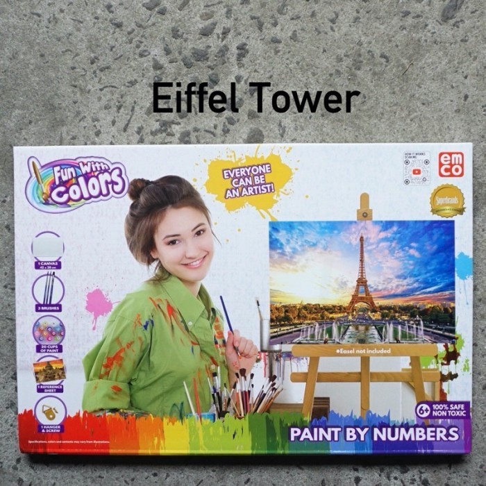 

Emco Fun With Colors Paint by Numbers Mainan Lukis Anak DIY Cat Air