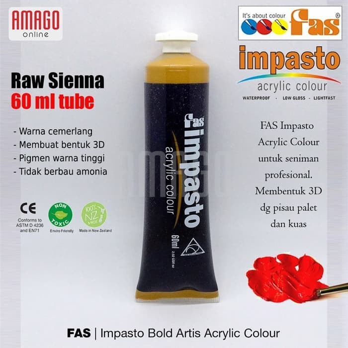 

Cat Akrilik Lukis FAS Impasto Acrylic Professional Paint - 60 ml - Raw Sienna