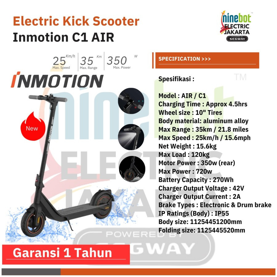 promo spesail ramadah Inmotion C1 AIR Electric Scooter Not Segway Xiaomi Ninebot Skuter