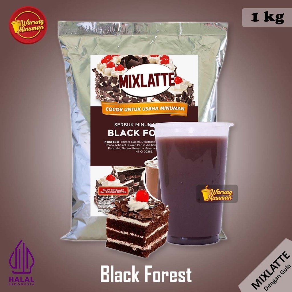 

MIXLATTE Black Forest 1 kg Serbuk Minuman dengan Gula / Bubuk Instan Cokelat