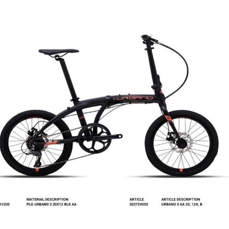Sepeda Lipat Polygon 20” Urbano 3.0