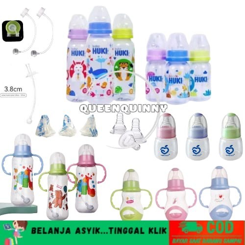 QC Botol Susu Huki / Botol Dot Huki 240ML / Botol Minum Huki / Botol Susu Bayi 60ML / Botol Dot anak