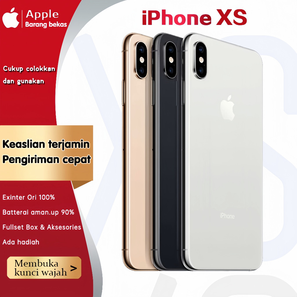 Promo Ramadhan Apple iPhone XS 64G 256GB Second Bekas Like new | Fullset Second Berkualitas Original 100% Bergaransi | handphone second ip xs