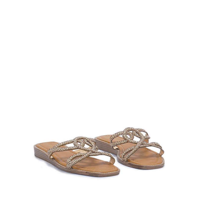 Payless Chrissie Womens Anka Sandals - Bronze_05