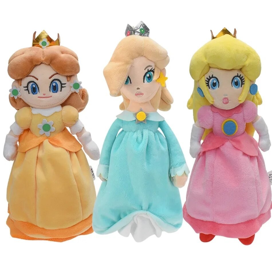 Super Mario Bros Original Plush Dolls Anime Figures Peach Daisy Rosalina Princess Cartoon Toys Child