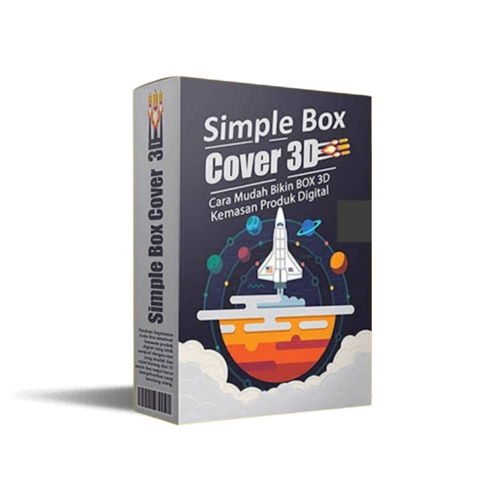 3D Cover Box Mockup - Desain Cover Digital