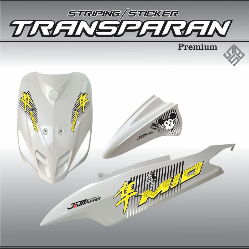 STRIPING MIO HAYABUSA TRANSPARAN STICKER MOTOR MIO SPORTY/SMILE VARIASI KEREN