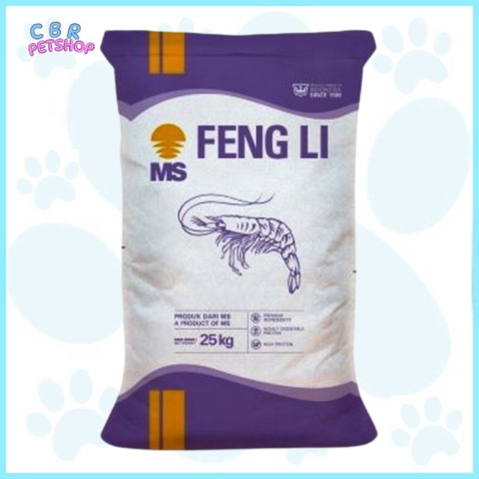 Pakan Fengli Pengli 1Kg Makanan Ikan Udang Lobster Burayak Fengli FL 3m FENG LI FL Repack - 1/2 KG