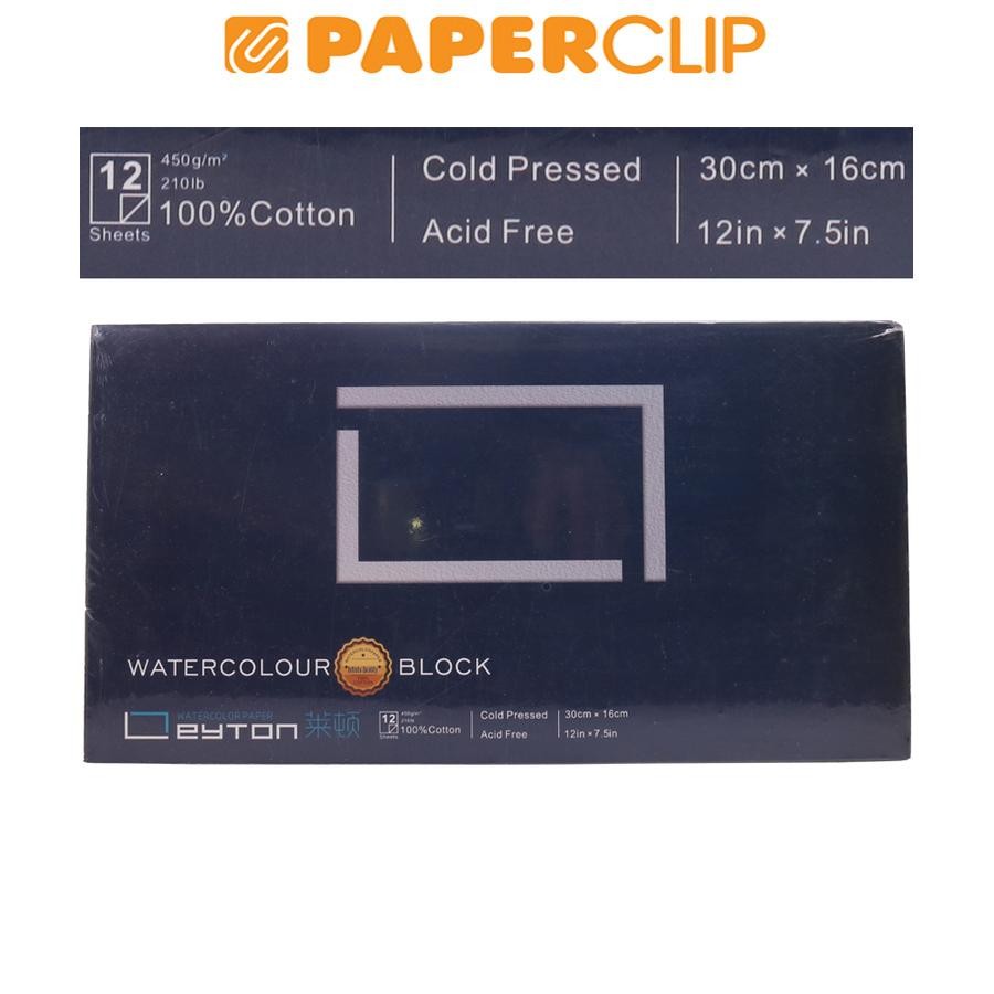 

WATERCOLOUR BLOCK LEYTON COLD PRESS 450 3658 12S