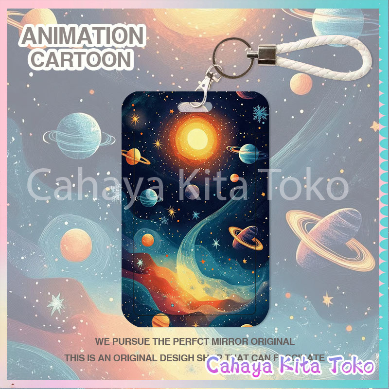 

ID CARD HOLDER/SARUNG KARTU/pesanan Hadiah Khusus/SUPPORT HARGA GROSIR/Langit bintang dan bulan yang sepi