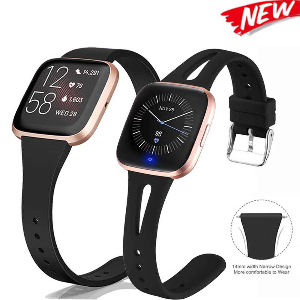 Replacement Wristband For Fitbit Versa 2 Silicone Watch Strap For Fitbit Versa Slim Thin Narrow Band