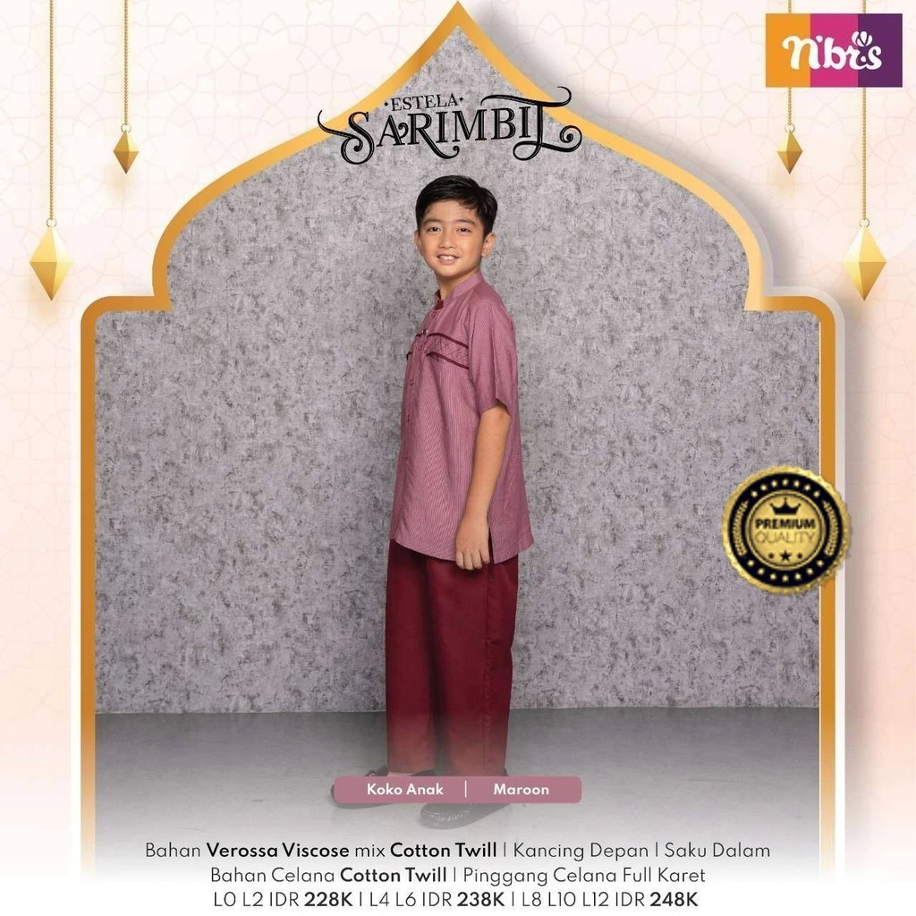 NIBRAS Koko Anak ESTELA KOKO ANAK Koko Anak Laki Laki - Koko Anak Laki Laki Terbaru 2024 - Baju Musl