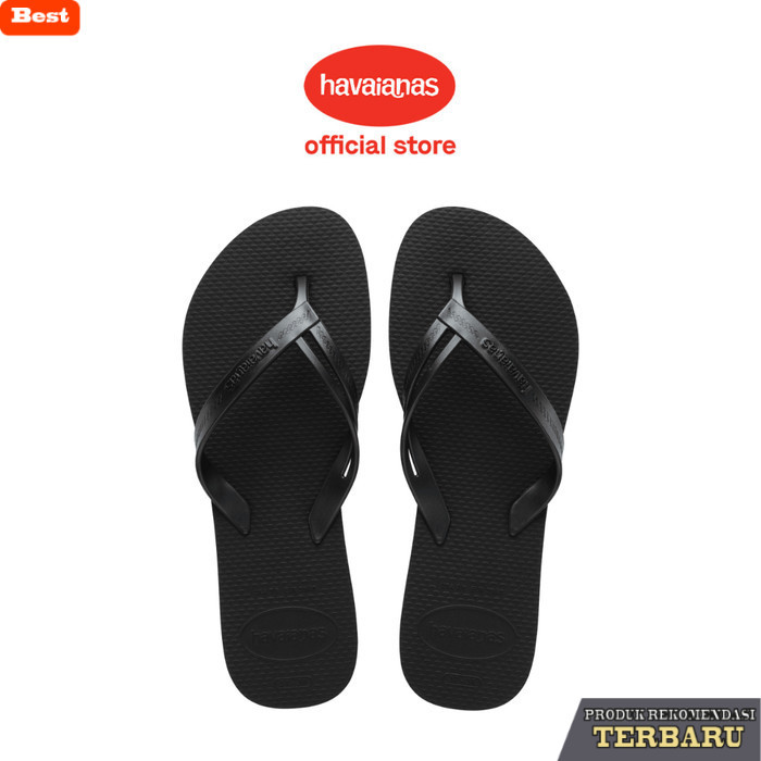sandal wanita trend sekarang [ONLINE EXCLUSIVE] Havaianas 0090 Elegance Black - Sandal Wanita - 39/4