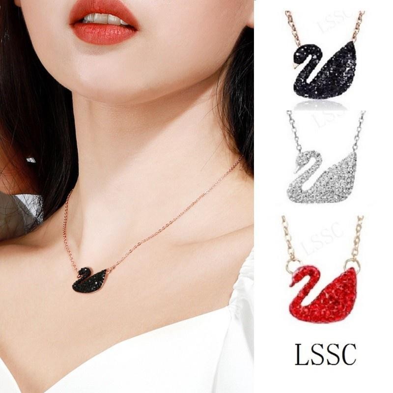 FORTUNE - Kalung Titanium Swan Korea Liontin Angsa Untuk Wanita Aksesoris Necklace