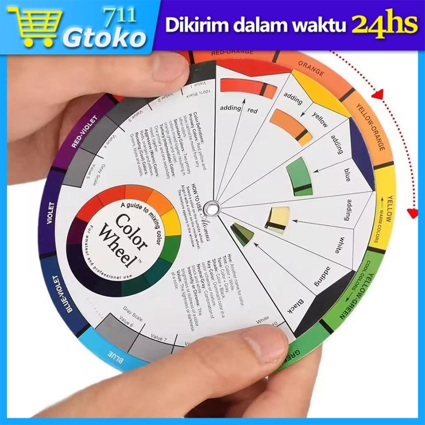 

Color Wheel A Guide To Mixing Color Cakra Warna Roda Panduan Pencampuran Warna 14cm / 24cm