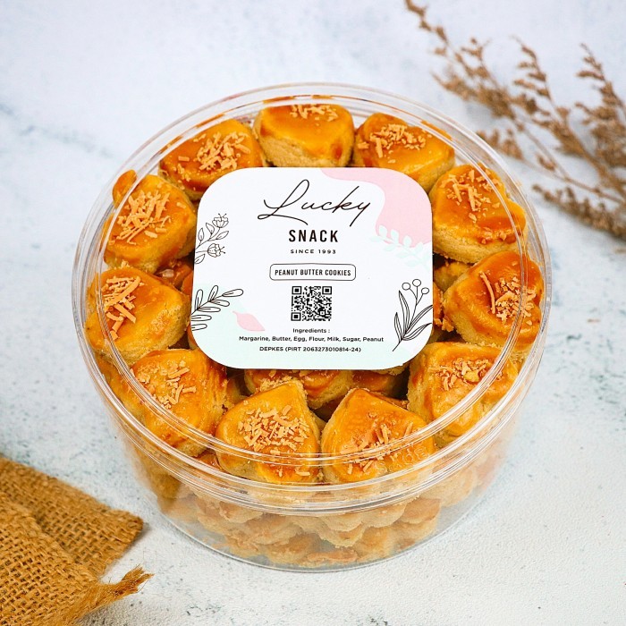 

Kue Kering "KUE KACANG" Wisman Uk 500 Gram Toples Bulat