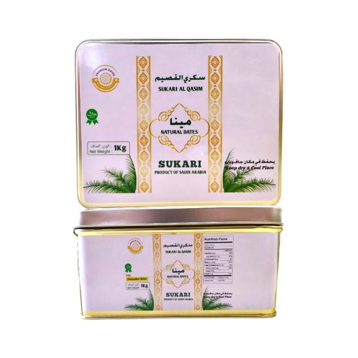 

Kurma Sukari Kaleng Al Qassim Kemasan Kaleng Premium 1kg
