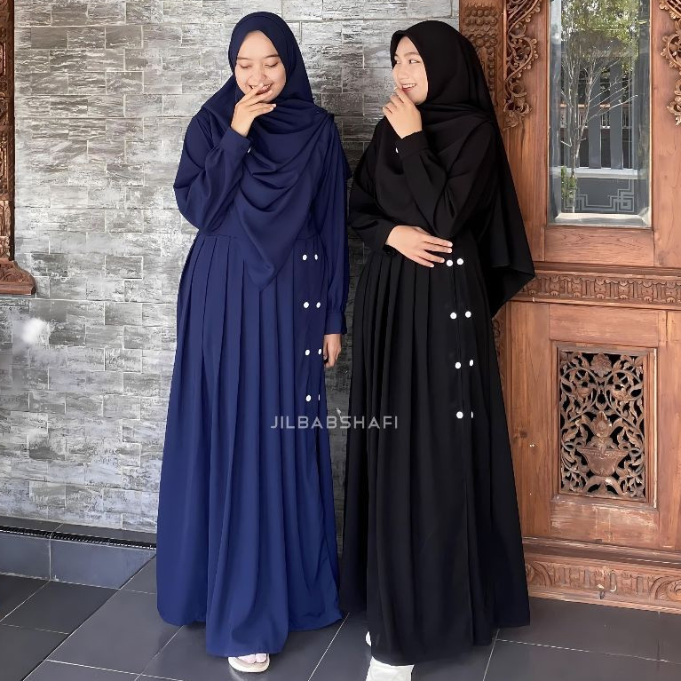 YB25RF GAMIS AR RAYYAN | JILBABSHAFI TERBARU WOLFIS PREMIUM CRINKLE RAYON JUMBO