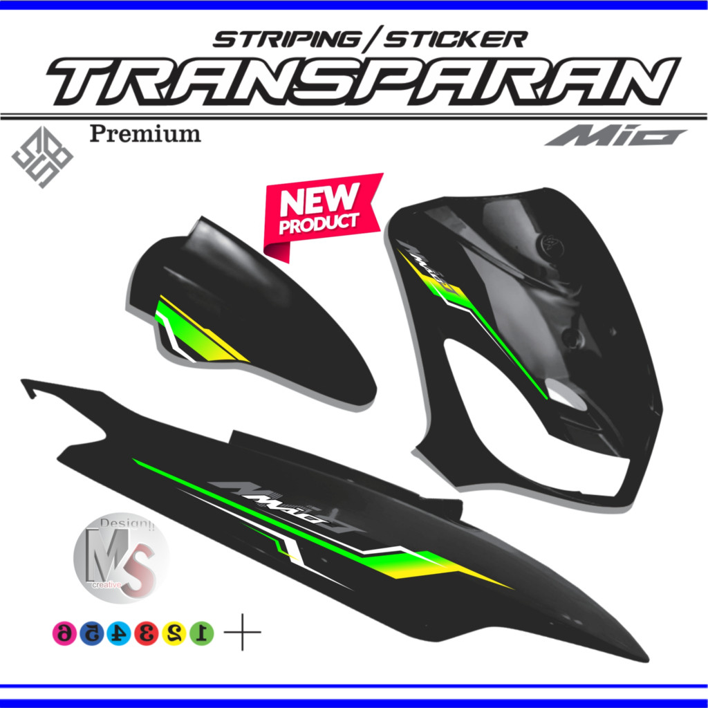 STIKER MIO SPORTY. STRIPING TRANSPARAN MIO SPORTY VARIASI KEREN