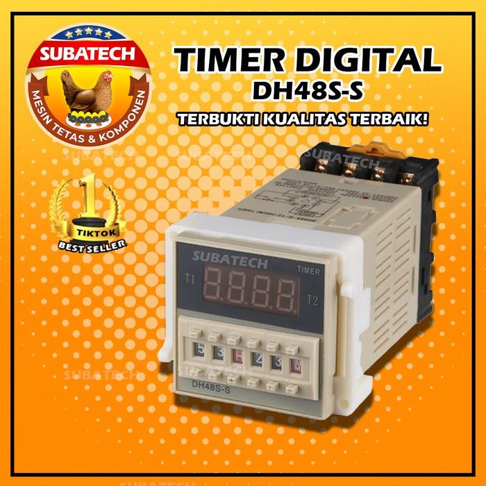 TERLARIS Timer Digital DH48SS untuk Mesin Tetas Telur Otomatis OMRON  Warna COD