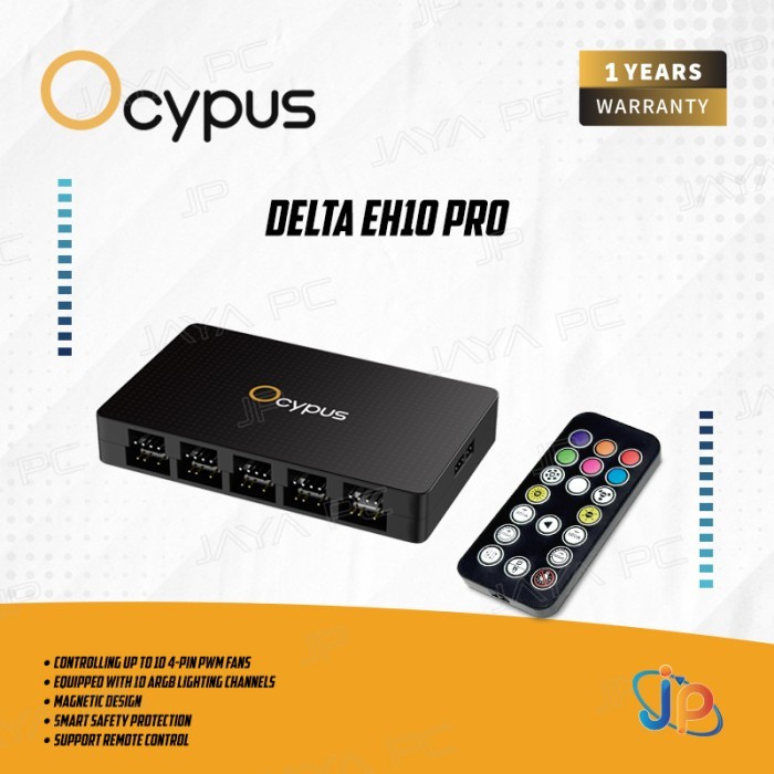 Ocypus Delta EH10 PRO PWM ARGB Fan Hub Controller with Remote