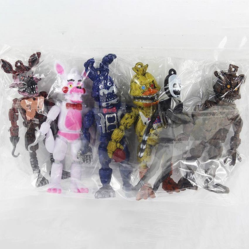 19cm Fnaf Figure Five Night At Freddy Set / Figure Fnaf Sendi Full Artikulasi Set / Action Figure