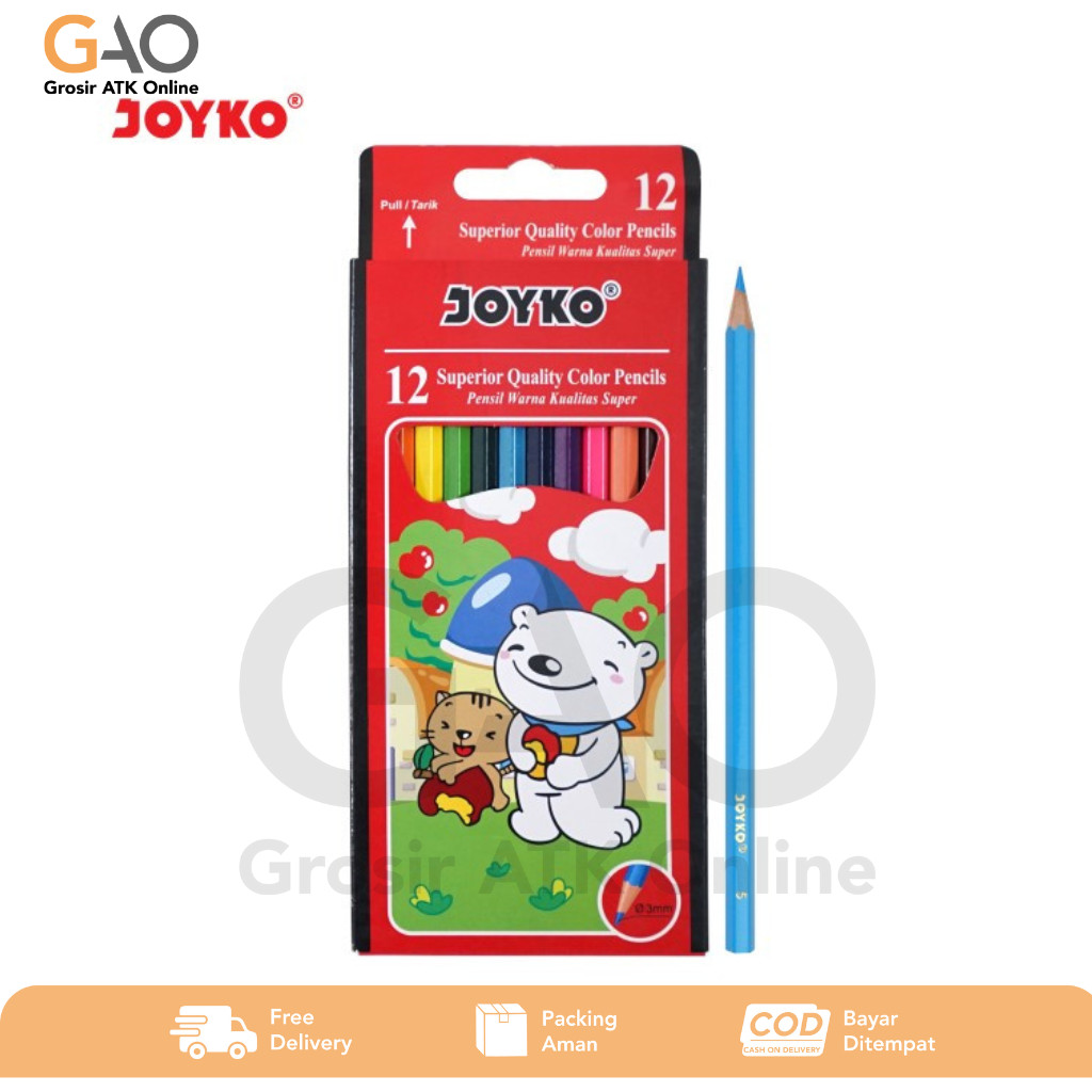 

Pensil Warna Joyko Panjang 12 Warna CP-12PB