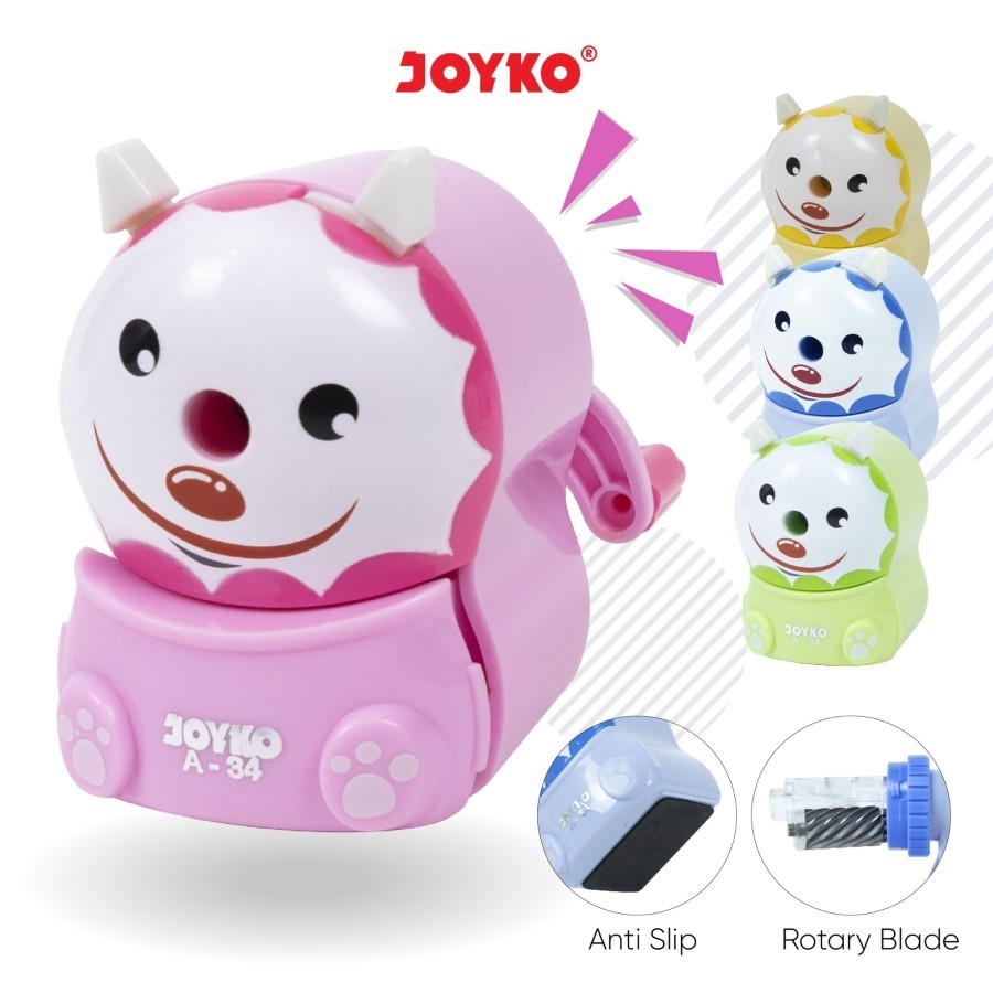 

Serutan Putar Anak / Sharpener Rautan A-34 / Serutan Pensil JOYKO Model PUCCA