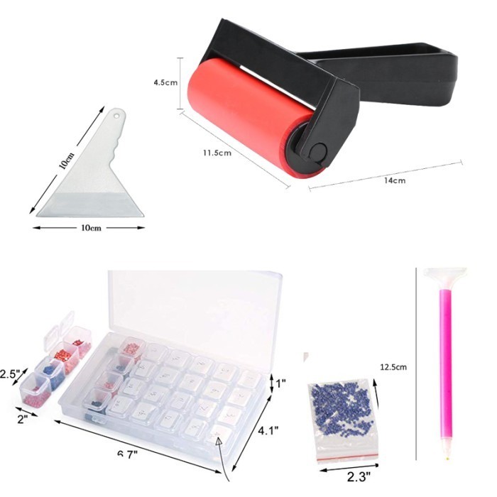 

5D Diamond Painting Tool Set-Alat Lukisan 58pcs-Alat Diamond Painting - 1set