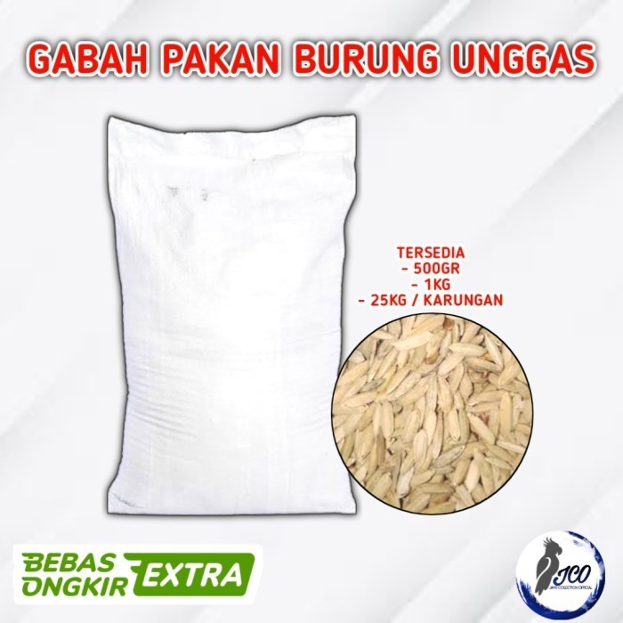 GABAH PAKAN BURUNG AYAM GABAH MERAH 1KG PAKAN AYAM GABAH MERAH