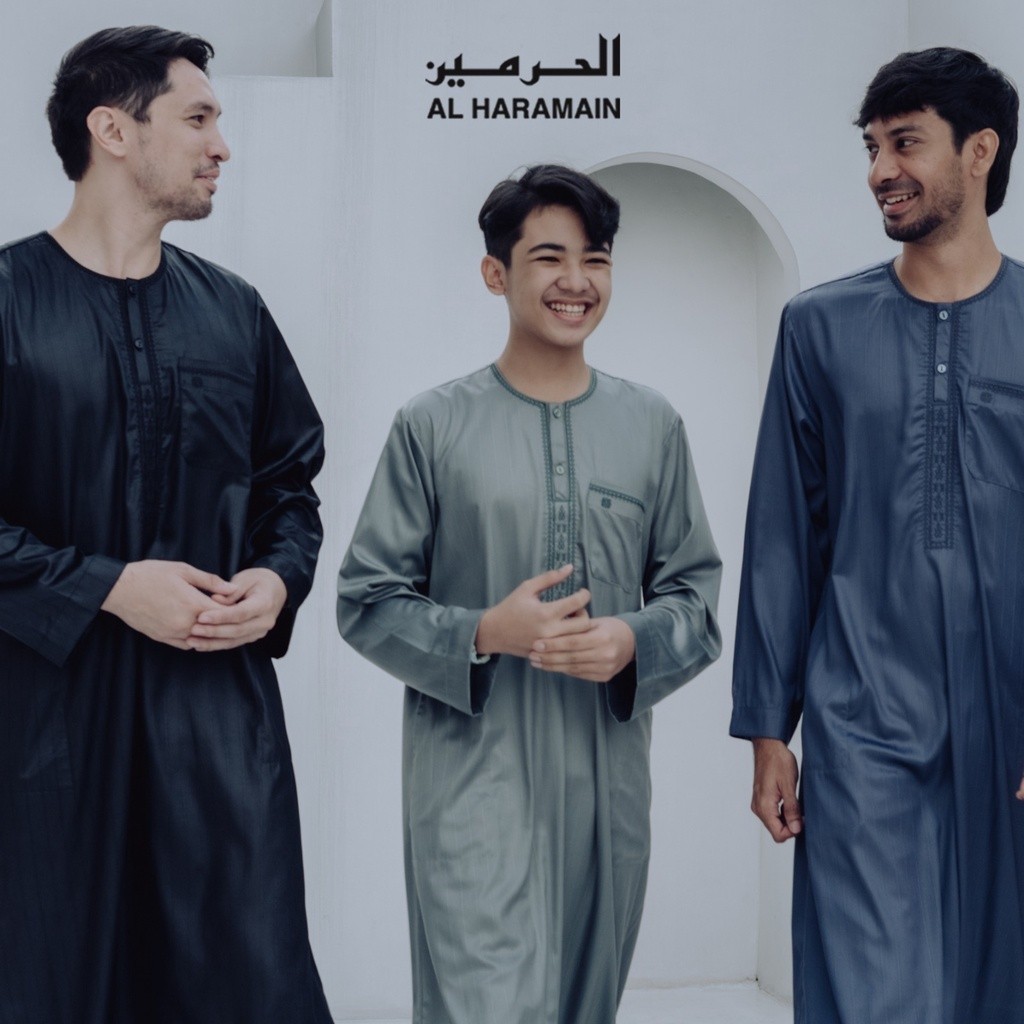 Jubah / Gamis Dewasa Bisa COD AL Haramain Premium Bordir (13B) | Coklat Tua | Coklat Kopi | Hijau Bo