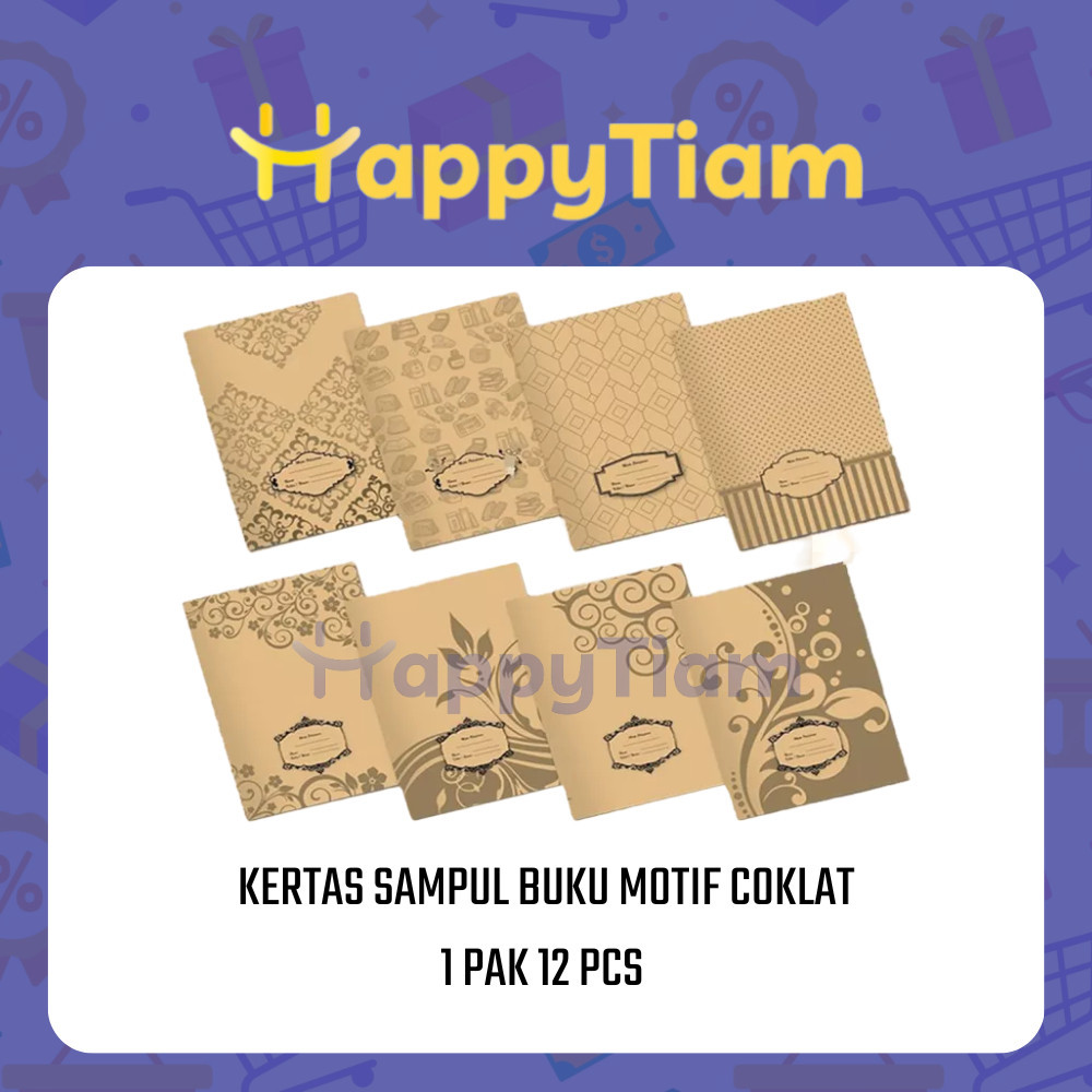 

SAMPUL COKLAT KERTAS MOTIF 1 PAK 12 PCS BUKU TULIS PAKET KWARTO CRAFT TEBAL