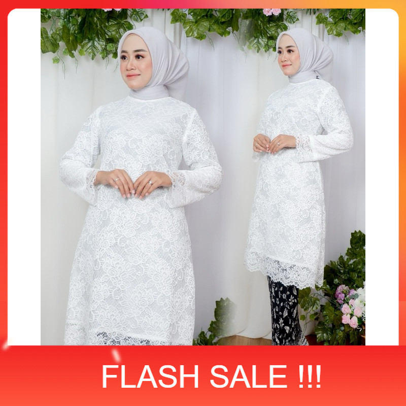 PROMO Ghazza Kebaya - Kebaya Tunik Brokat Modern Jumbo LD 130 / Tunik Brukat Modern / Kebaya Wisuda 