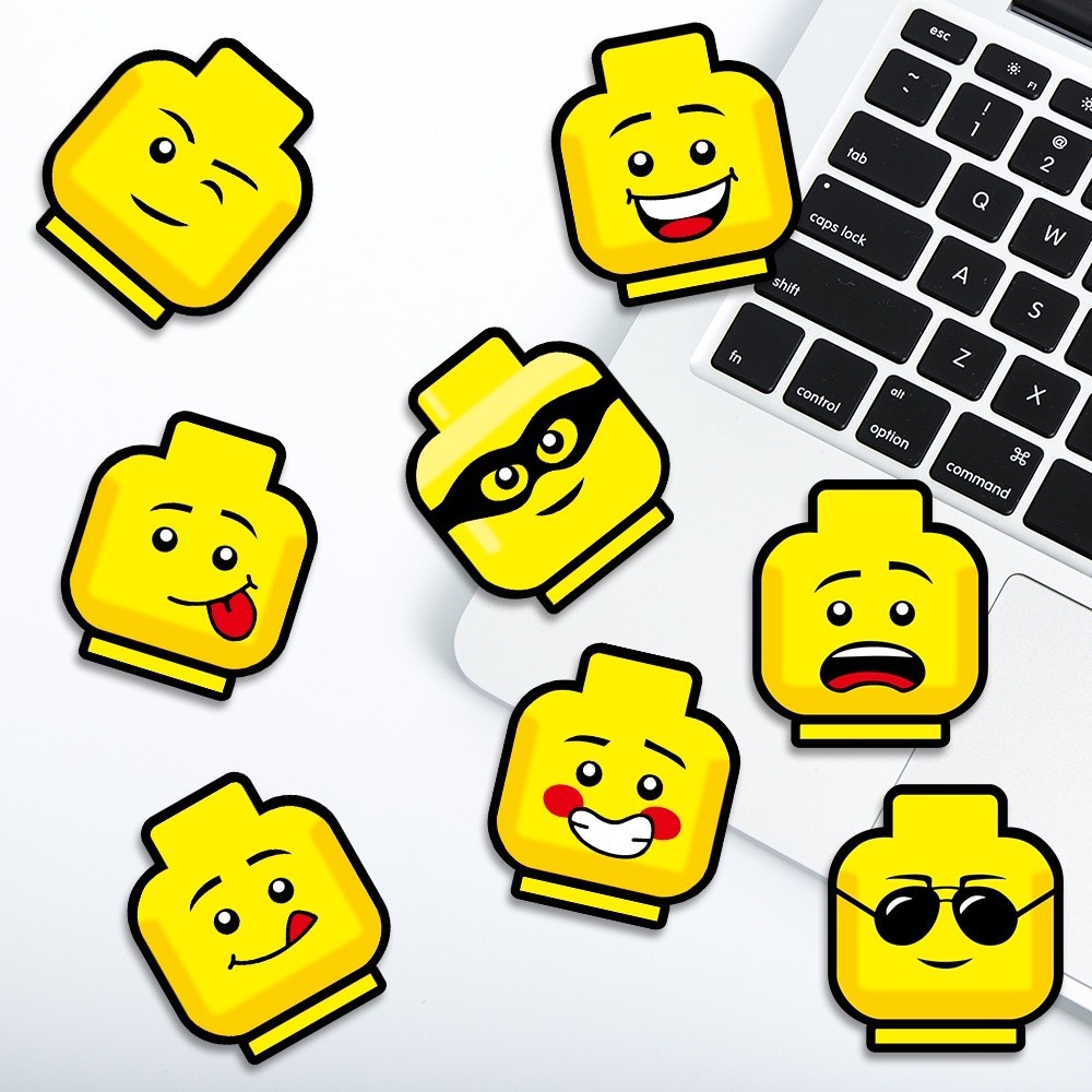 

LEGO Lego Toys Cartoon Building Blocks Expression Package Waterproof Sticker Funny Motorcycle Electric Vehicle Decoration Decal Reflective Sticker for YAMAHA LC135 V2 V3