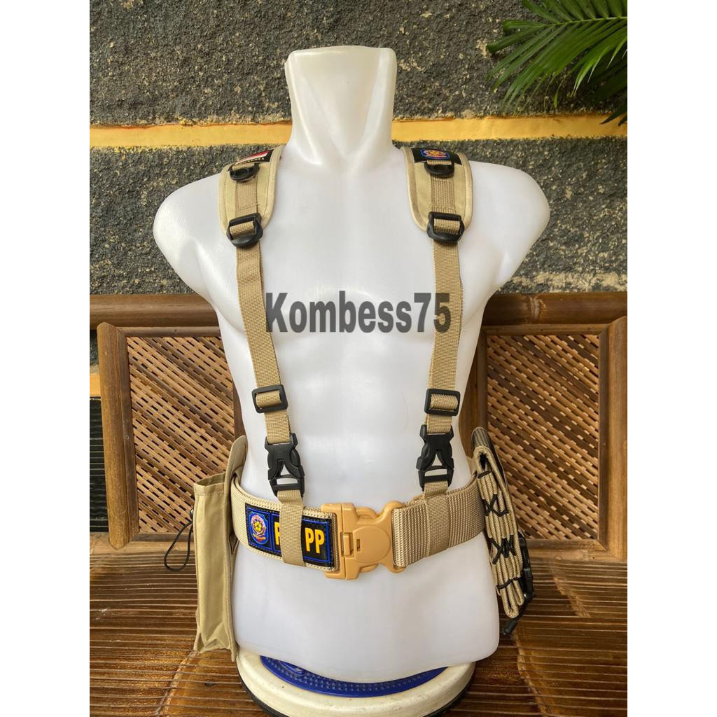 (Mulky.Store) KOPEL SET POL PP KOPEL LENGKAP SATPOL PP WARNA CREAM