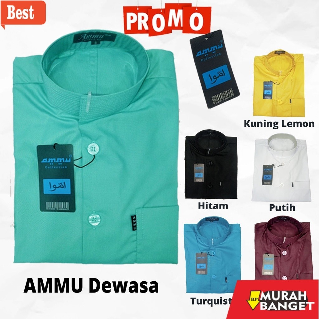 Baju timur tengah pria- Baju Koko Ammu Amu collection amu dewasa baju amu polos lengan panjang baju 