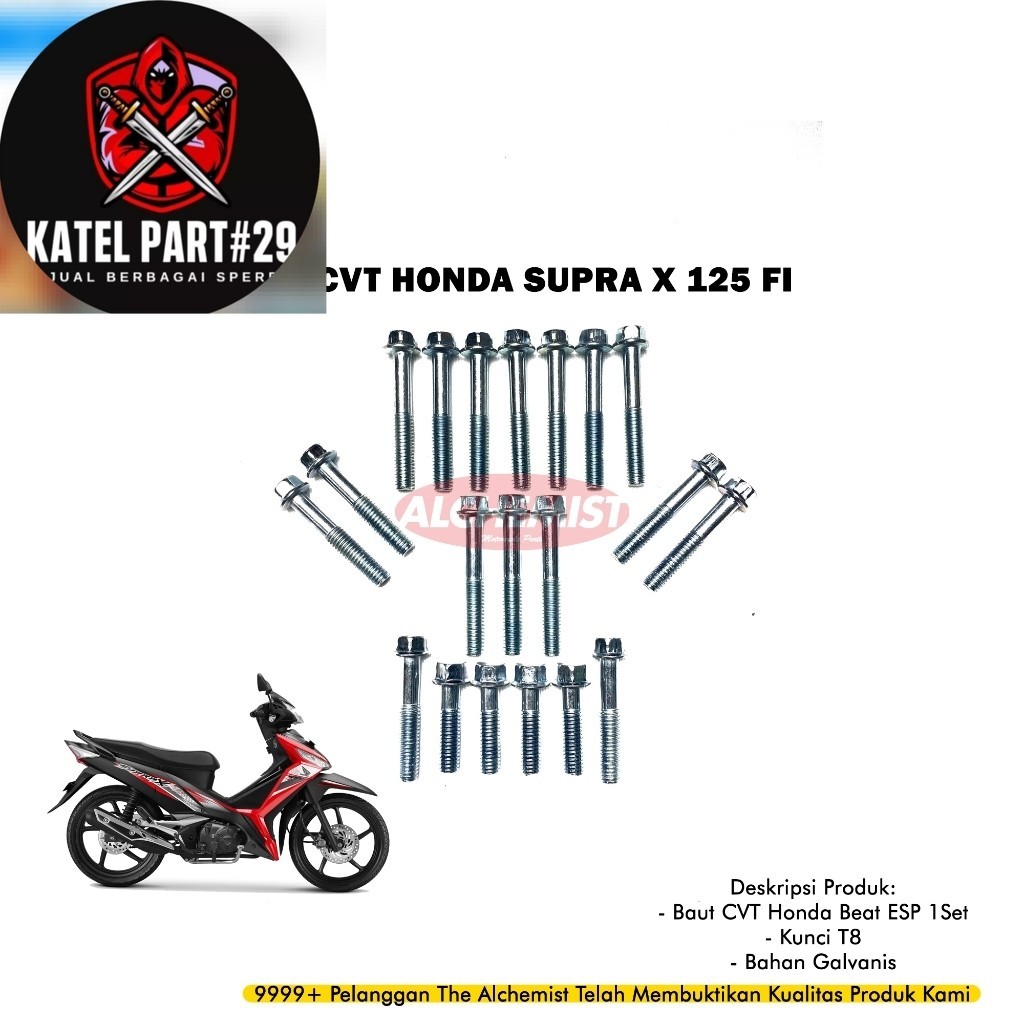Baut Block Mesin Supra X 125 FI / Baud Bak Mesin Kanan Kiri Supra X 125 FI / Baut Baud Block Mesin K
