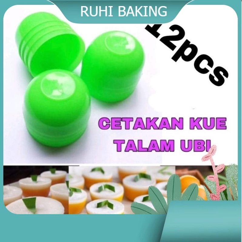 12 PCS Cetakan Kue Talam Mangkok Kecil/Cetakan Kue Talam Plastik/Cetakan Kue Bugis/ Kue Apem